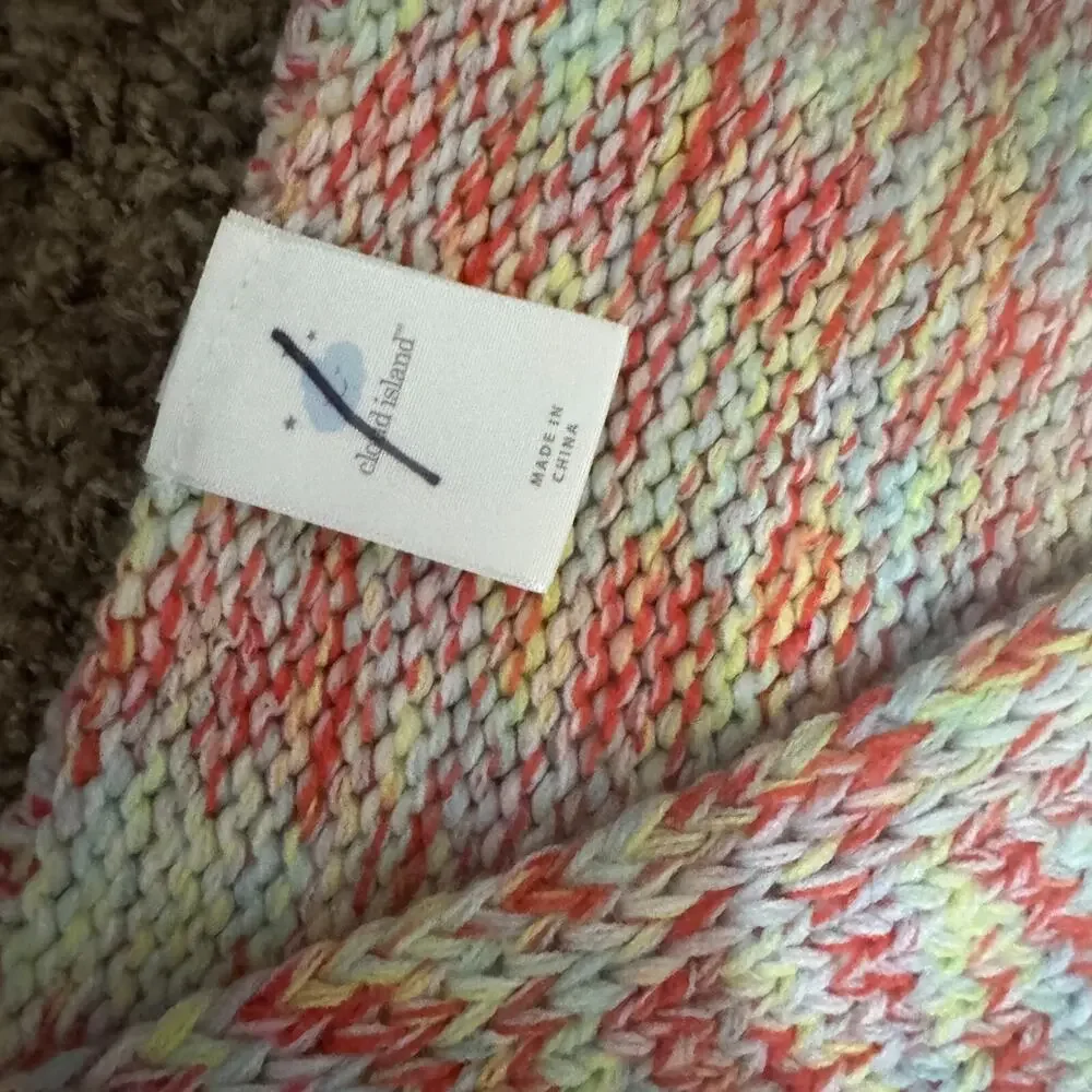 Cloud Island Baby‎ Blanket Hooded sweater wrap swaddle soft knit one size